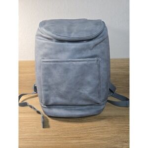 Thirty One Keep It Cool Denim Blue Faux Leather Insulated Backpack ~ Excellent ~